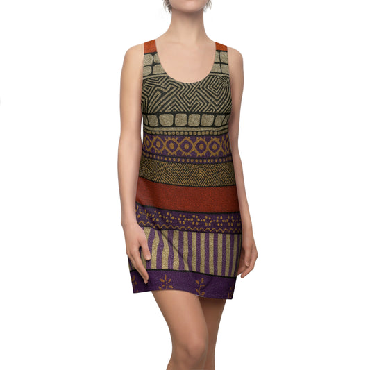 Bohemian Pattern Racerback Dress for Women - Stylish Summer Wear