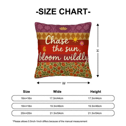 🌻 Chase the Sun Corduroy Pillow – Boho Softness & Vibrant Style (With Insert Included!)