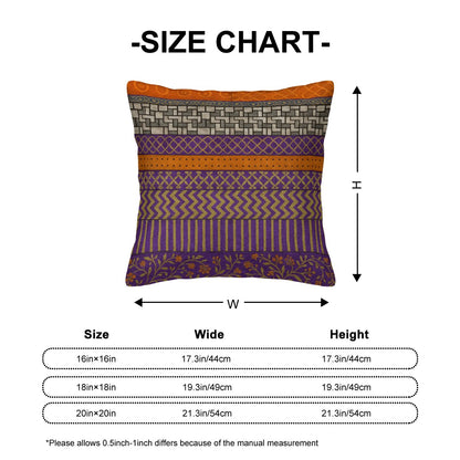 🧡 Tribal Sunset Corduroy Pillow – Bold Boho Comfort with Insert Included